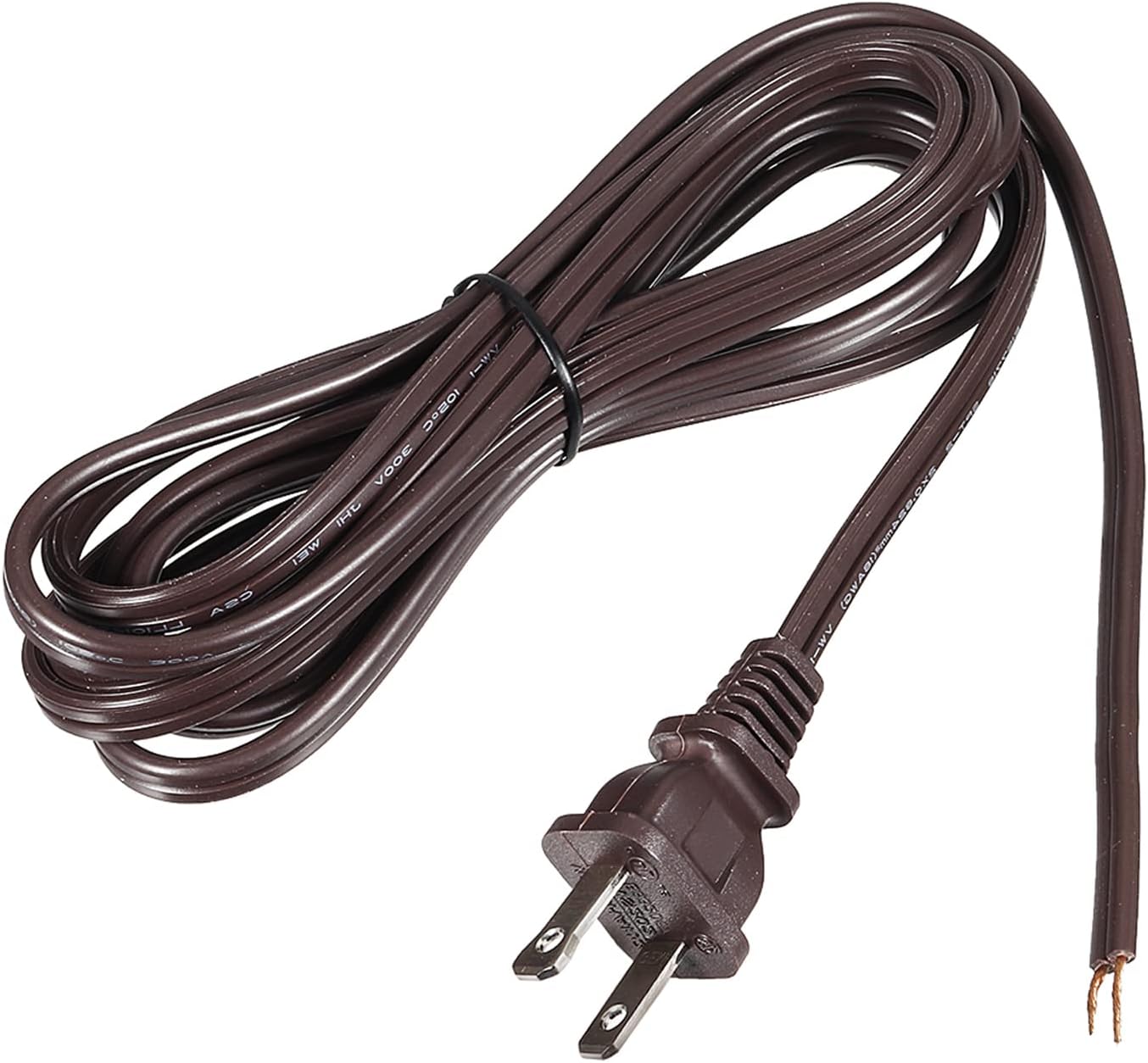 YOKIVE UL Listed Lamp Cord, Stripped Ends Ready for Wiring, Good Insulation Effect, Great for a Variety of Household Lamps (Brown, 8 -Feet)