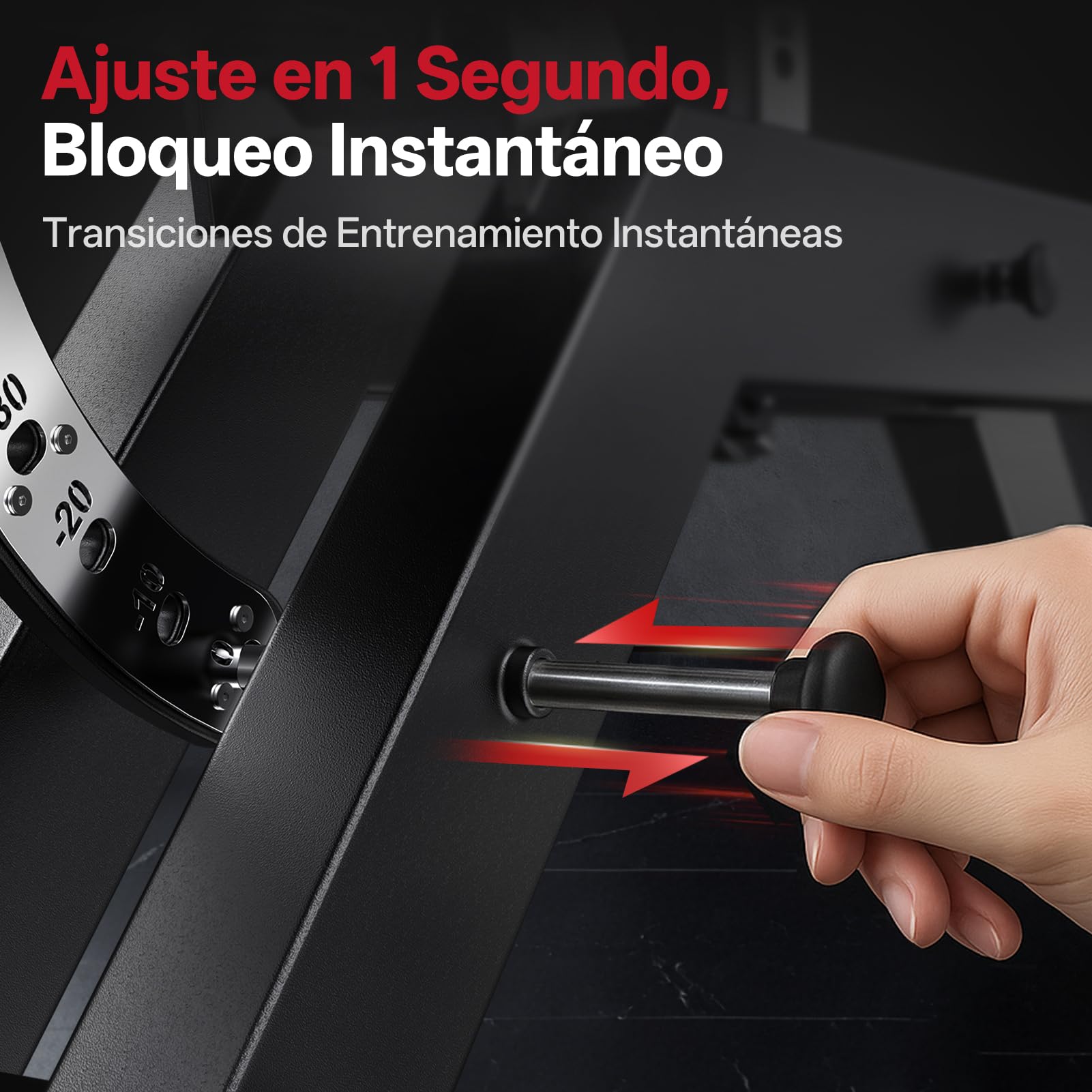 JOROTO MD70 Banco de Pesas Ajustable, Banco de Musculación Multifuncional con Carga Máx 400KG/880LBS, Respaldo 8 Posiciones y Asiento 5 Posiciones Ajustable, Banco Gimnasio para Entrenamiento Integral