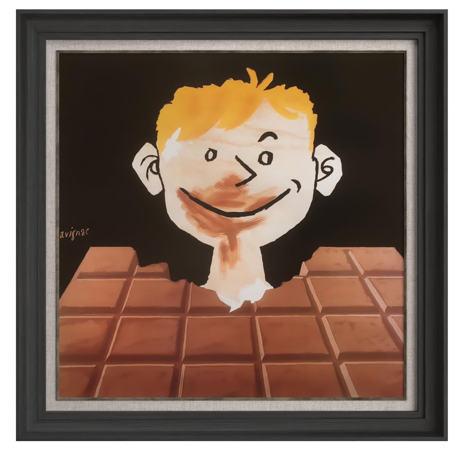 【真作】レイモン・サヴィニャック「ショコラ・トブレ」シルクスクリーン 版画 1951 レイモン・サヴィニャック ショコラ・トブレ シルク
