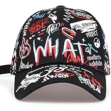 Street Graffiti Baseball Cap, Korean Trendy Printed Adjustable Hip-Hop Cap,Stylish Youth Designer Hat for Men &amp; Women