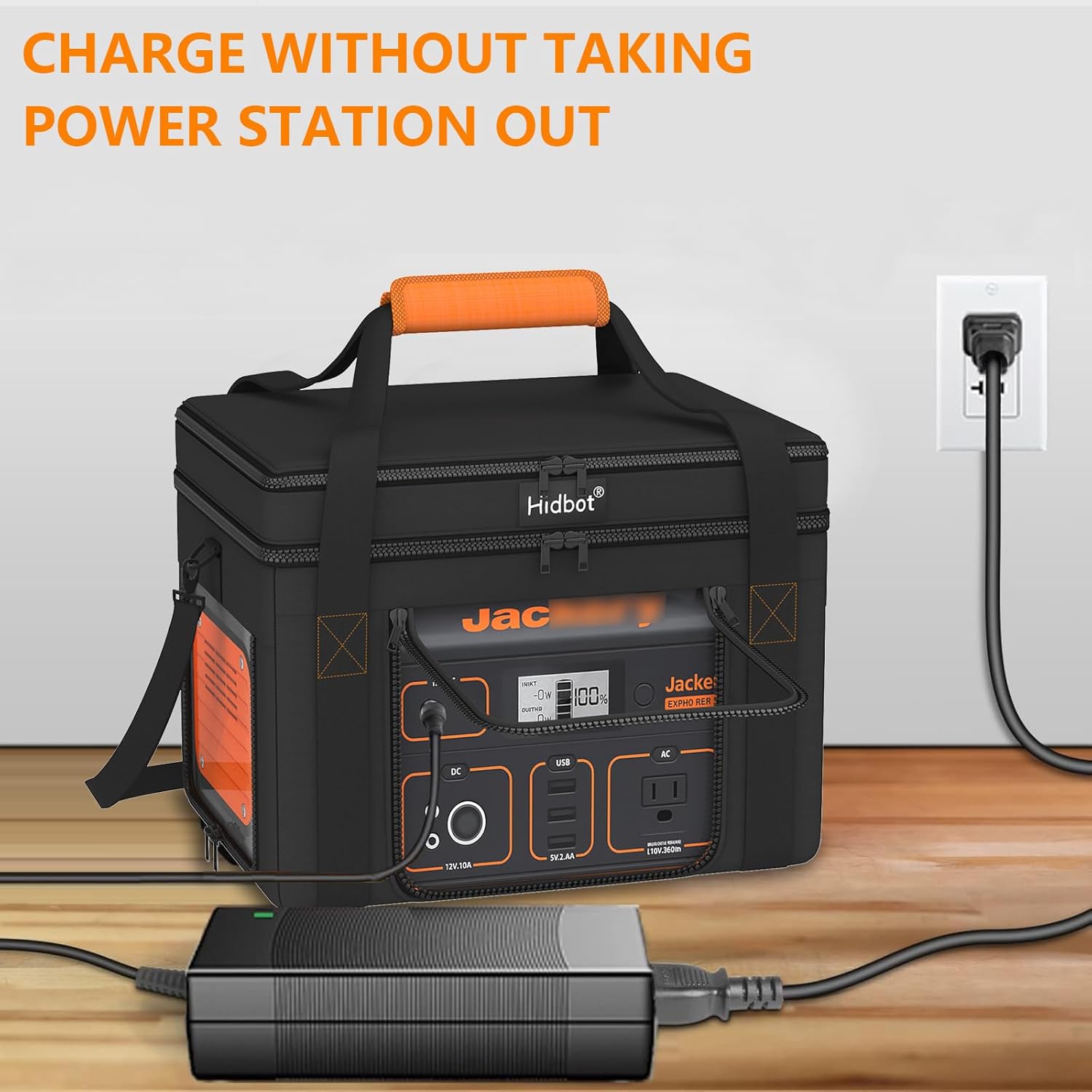 Travel Carry Case for Jackery Explorer 1000 V2,Portable Power Station Storage Bag for Jackery Explorer 1000 with Waterproof Bottom, Side Ventilation Double Layer for Jackery Accessories,Bag Only