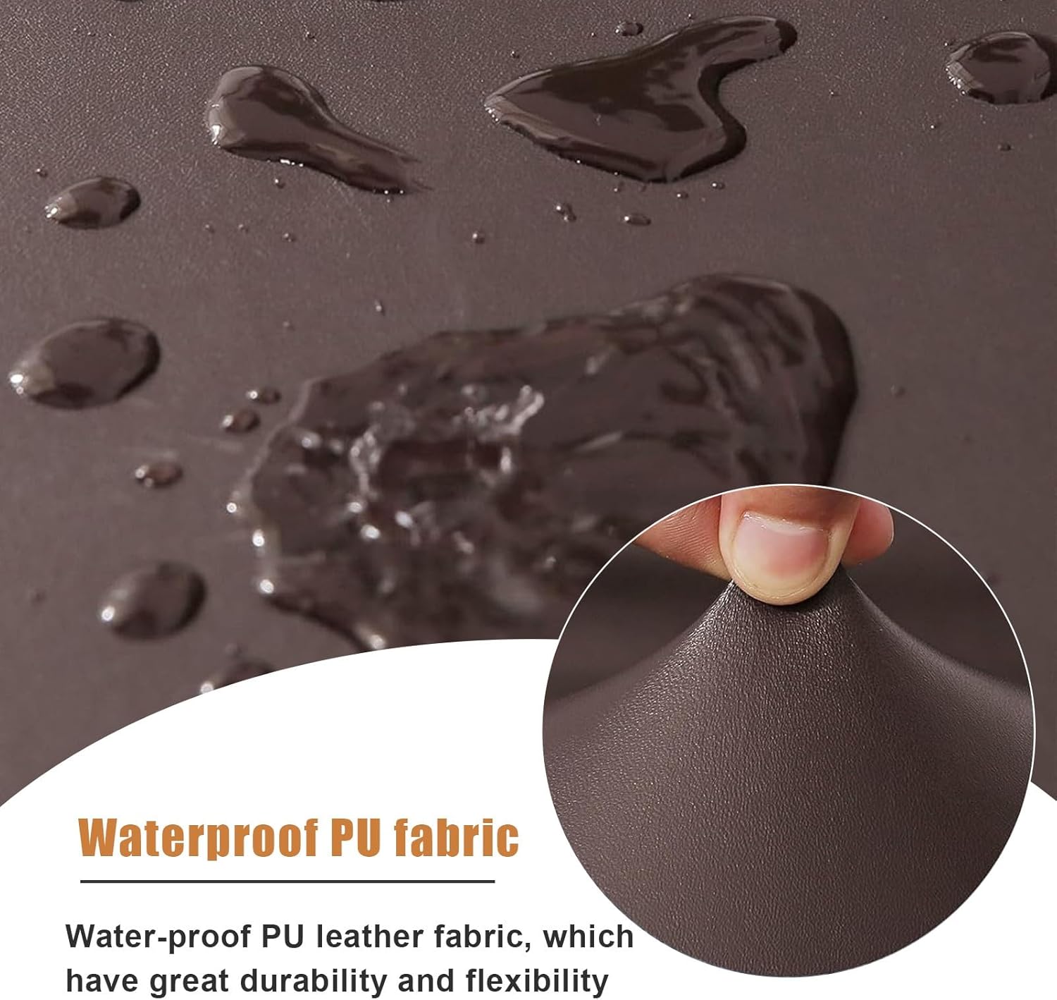 PU Leather Armless Sofa Cover Waterproof Futon Covers Full Size Furniture Protector Sofa Bed Slipcovers for Living Room Brown Small