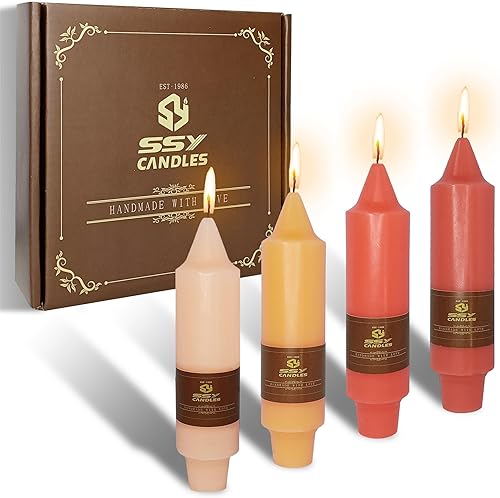 Geddengni - Velas pequeñas cónicas de colores, velas cortas cónicas de 5 pulgadas, velas color naranja, velas sin goteo, para decoración del hogar,