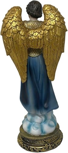 Miniatura 3 de Mi Santuario Zadaquiel Arcangel - Figura religiosa (resina, 11.8 in), diseño de arcángel