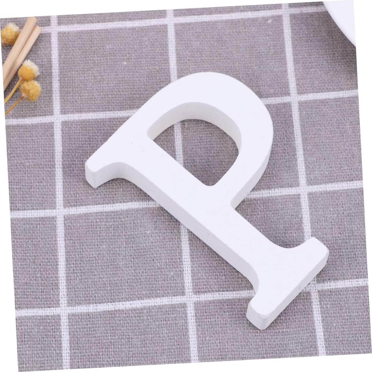 Unomor Wood Letter p Decor White Alphabet for Wedding Birthday Home Decor Creative Table Decoration Material for Parties and Photography Props