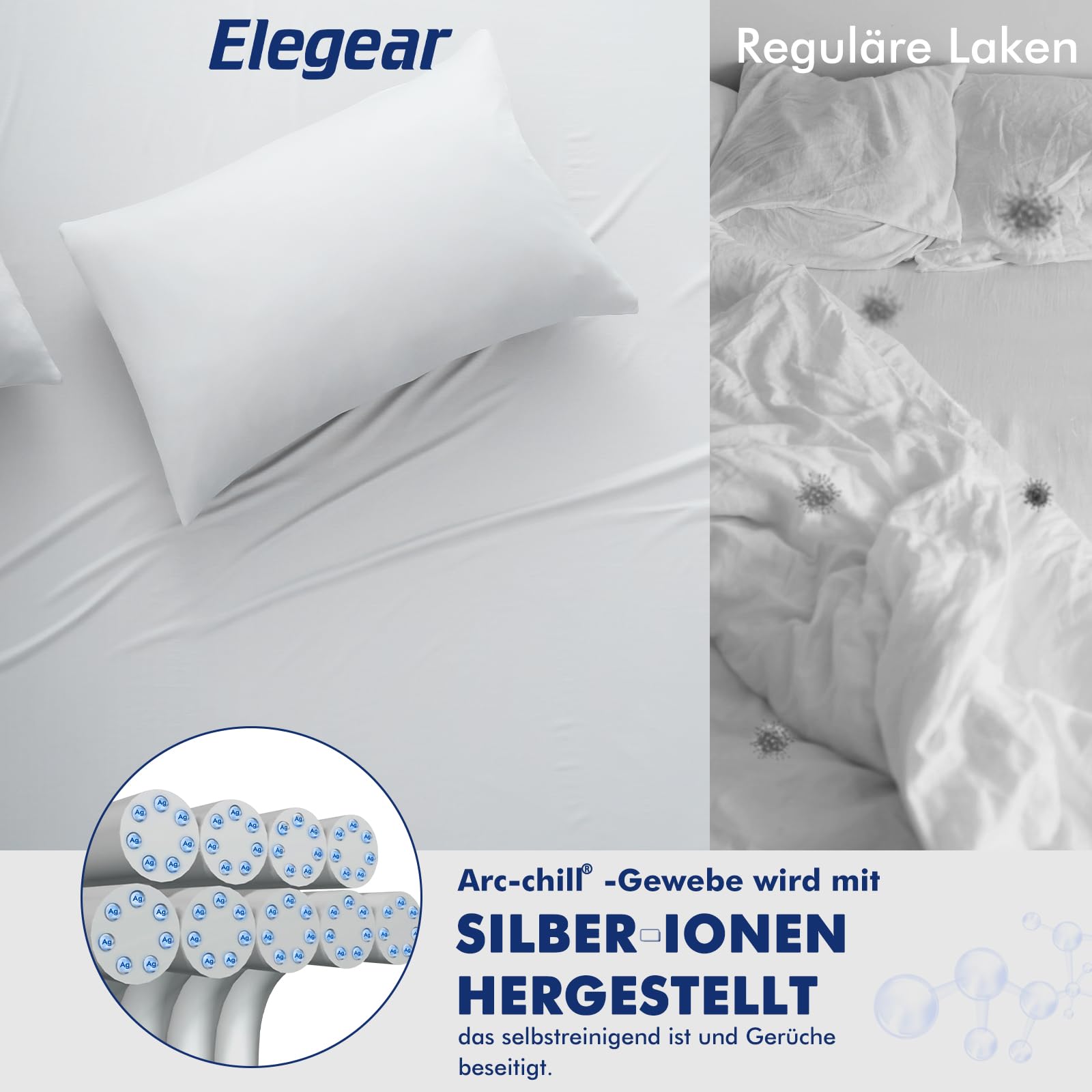Elegear Kühldecke kühlende Sommerdecke, Silberionen und Arc-Chill 3.0 Q-Max>0,5 Kühlfasern, Sofortige Kühlung, Antiallergisch und Atmungsaktiv, Dünne Sofadecke kühlende Decke für Menschen, 150 x 200CM