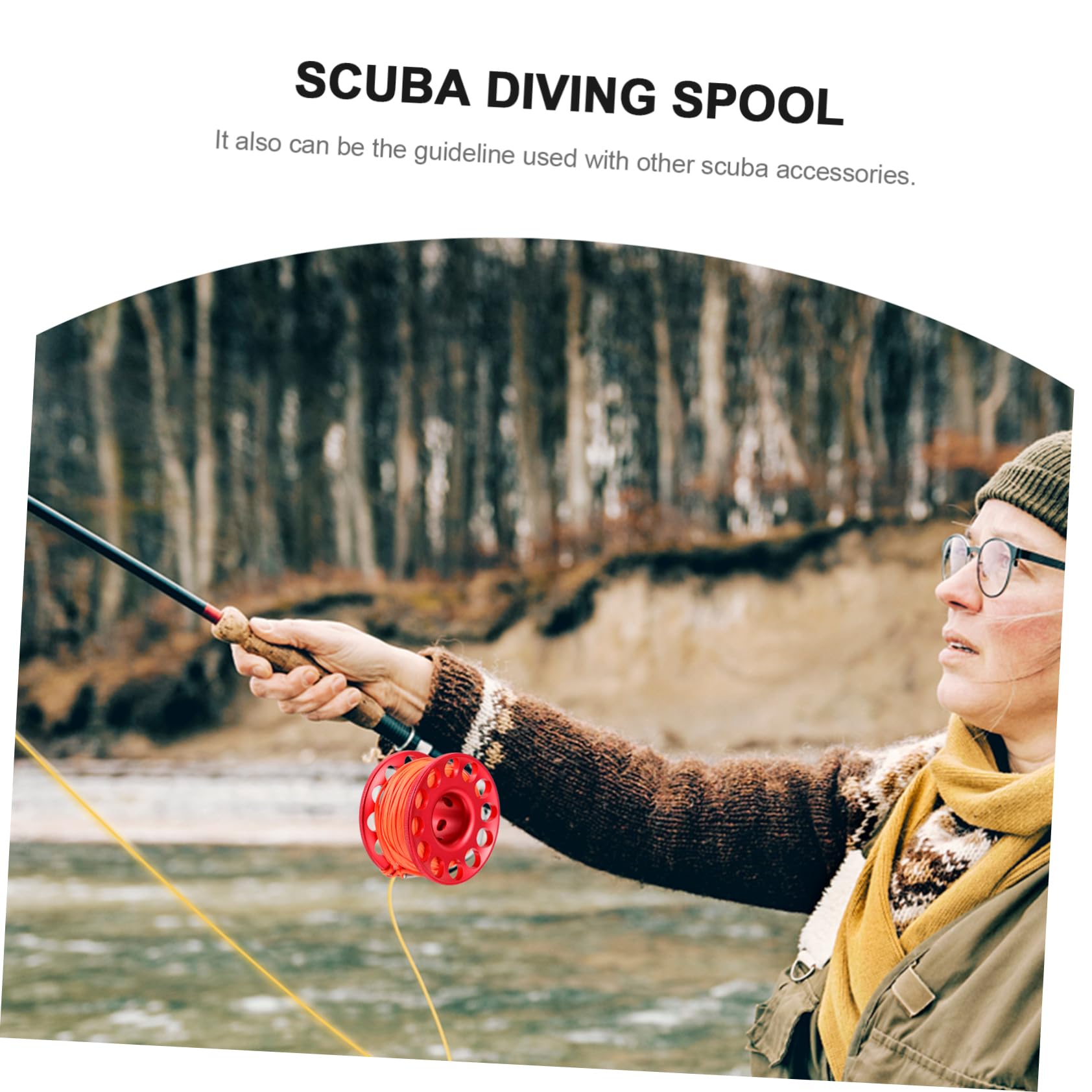 GALPADA Compact Anti-Winder Line Spool Reel for Divers for Scuba Diving and Technical Diving Activities