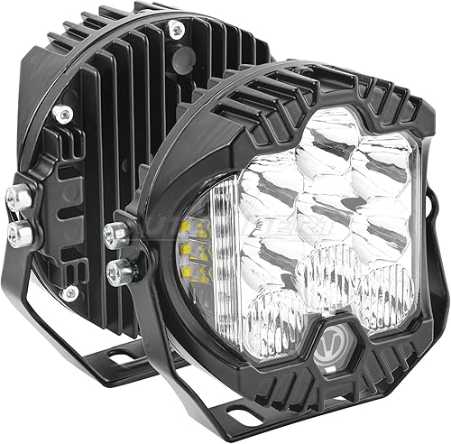 AUTOXBERT Luces LED redondas de 5 pulgadas, 50 W, cápsulas, haz combinado de inundación, luces de conducción antiniebla para camionetas, SUV, UTV,