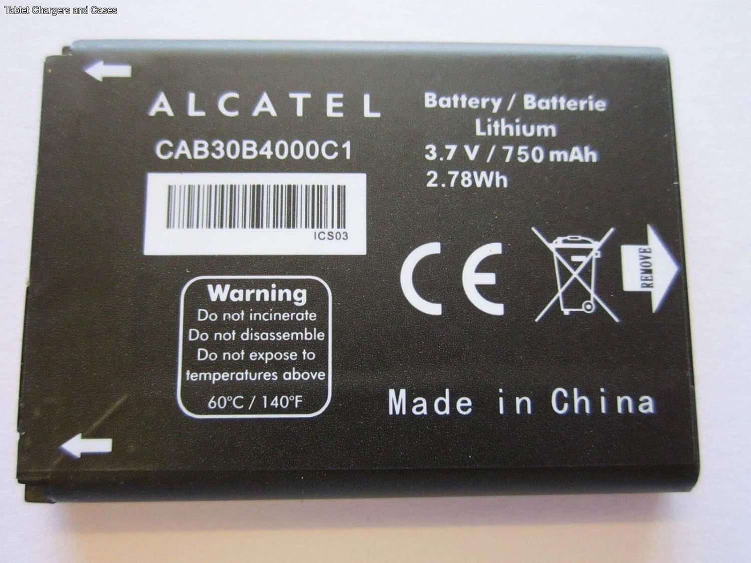 Genuine 3.7V 750mAh Lithium Battery for Alcatel OTS319 S319X2FRGGB1