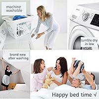 Vista 8 de EASELAND Edredón alternativo de plumón tamaño completo, relleno de edredón acolchado para todas las estaciones, suave y ligero con pestañas