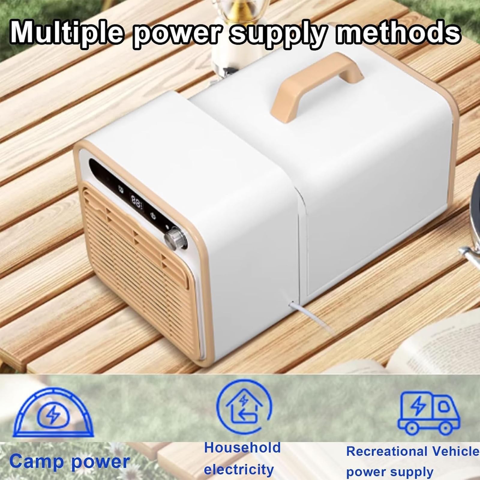 Tragbare Mini-Klimaanlage, Split-Kühlsystem, 5000 BTU, leise Kühlung, keine Fensterabdichtung erforderlich, Touch-Bedienung & Fernbedienung, Timer-Steuerung(With 2-meter connecting pipe)
