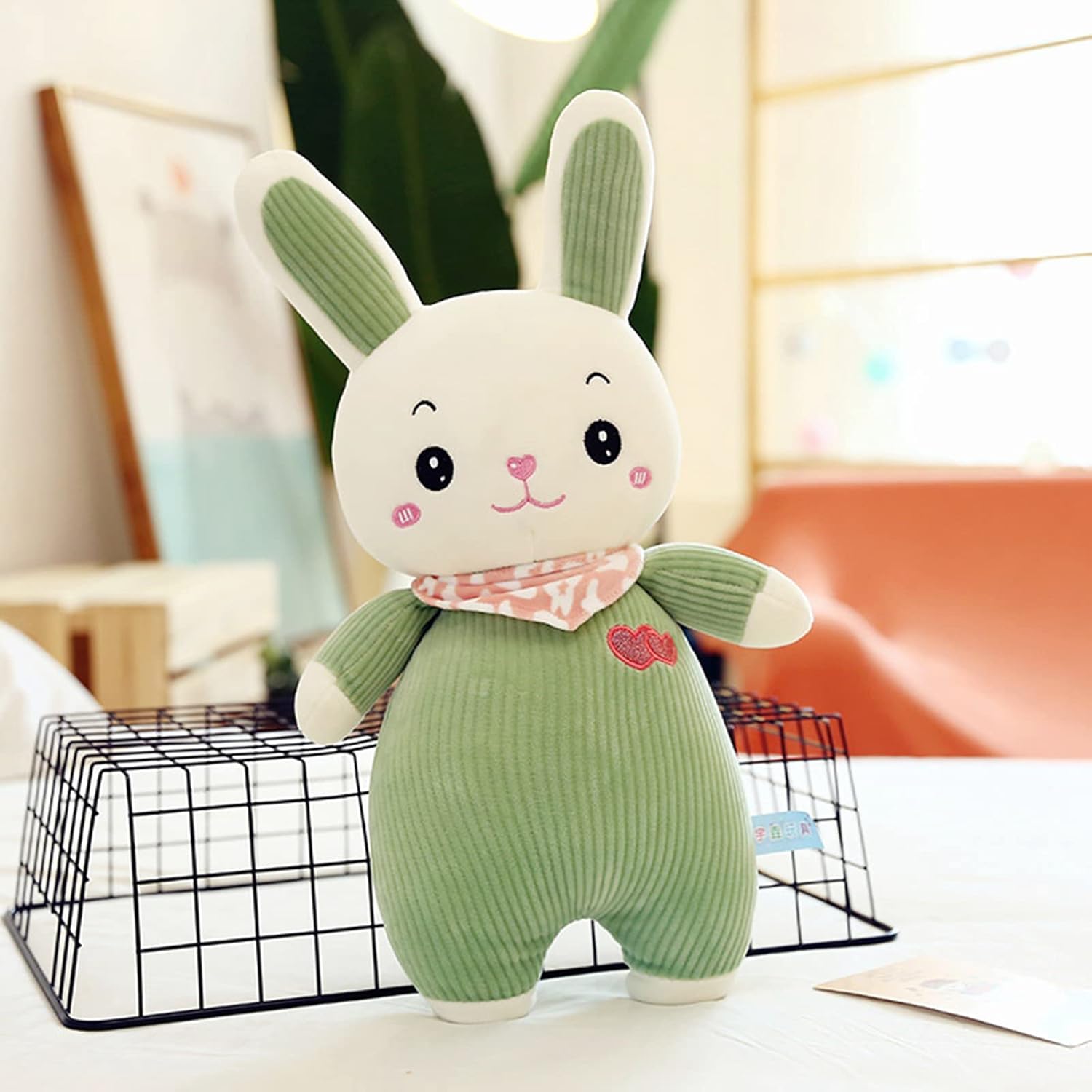 ぬいぐるみ 動物 もちもち 抱き枕 ウサギ プレゼント クリスマス ふわふわ もこもこ おしゃれ サプライズ ギフト インテリア 置物 赤ちゃん デスク 飾り 車 子供 人形 写真小道具 腰当て 65cm 多機能 癒しグッズ グリーン 女の子 枕 Cafe Du Jardin Com