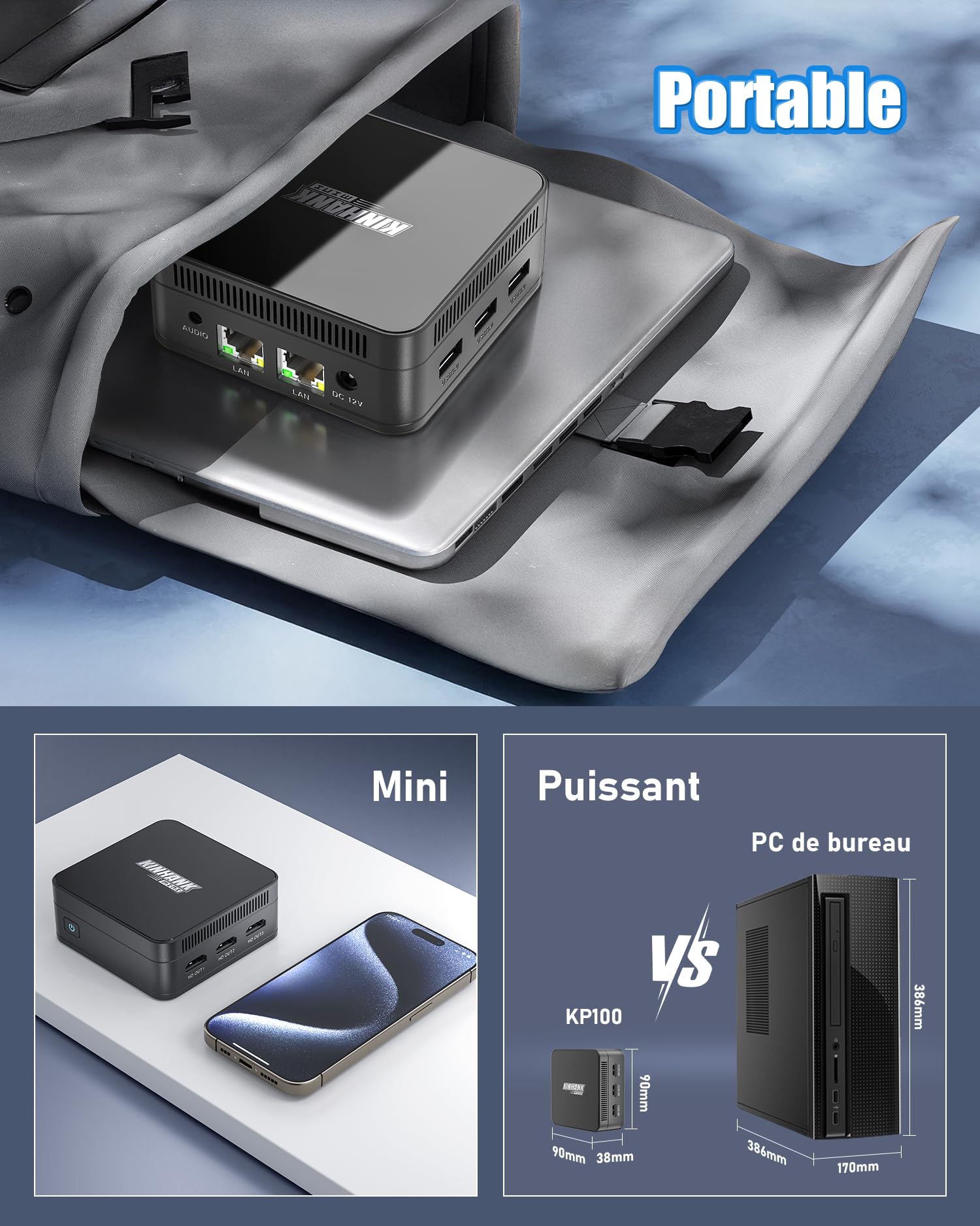 Mini PC | Intel N100 | 16GB LPDDR5 | 512GB SSD M.2 | Bajo Consumo