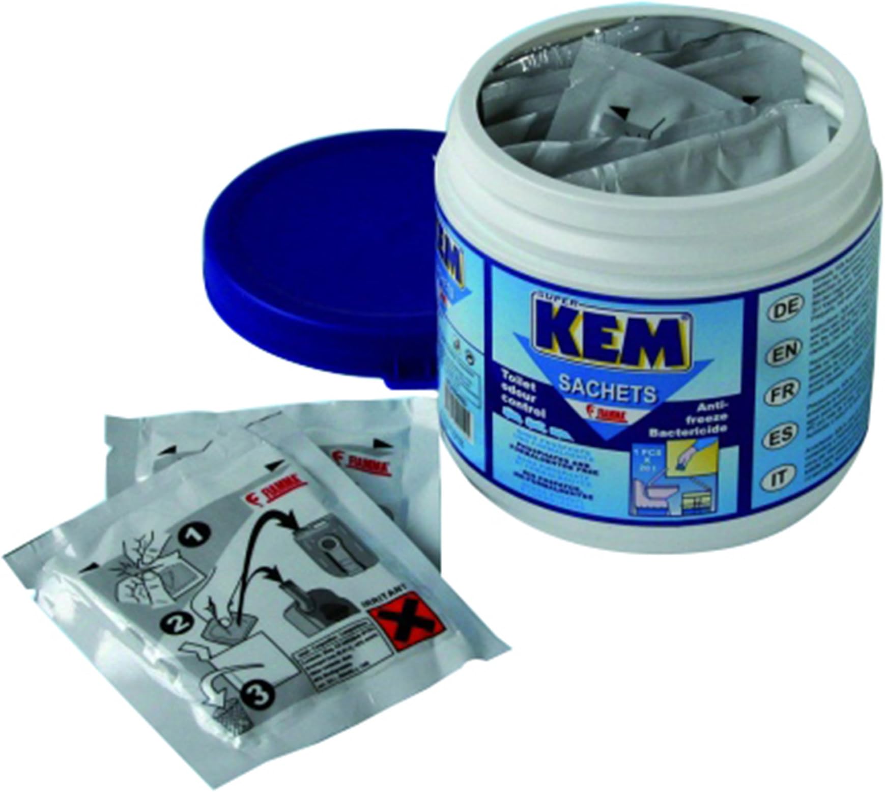 Super Kem Toilet Chemical Cleaner Bags Blue Sachets Caravan Motorhome 15 Pcs