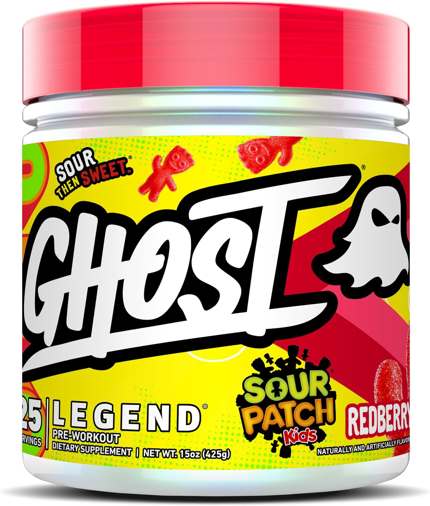 GHOST Legend Pre Workout Energy Powder, Welch's Grape - 25 Servings - Caffeine, L-Citrulline, & Beta Alanine Blend for Energy Focus & Pumps - Free of Soy, Sugar & Gluten, Vegan