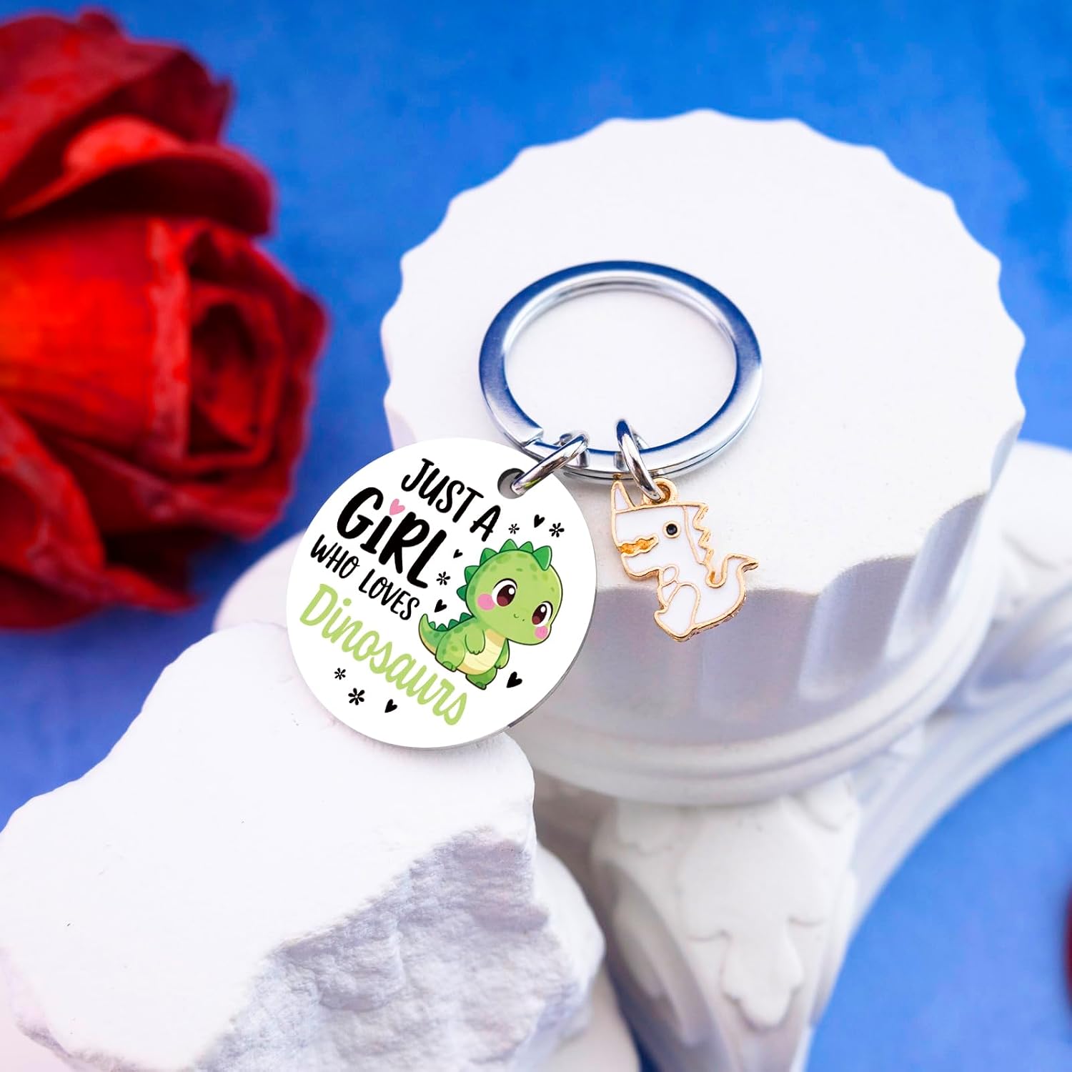Cute Dinosaur Keychain Dinosaur Gift For Teen Girls Bestie Gifts For Women | Best Dinosaurs Gifts For Women Dinosaurs Lovers Accessories Daughter Best Friend Birthday Christmas Gift