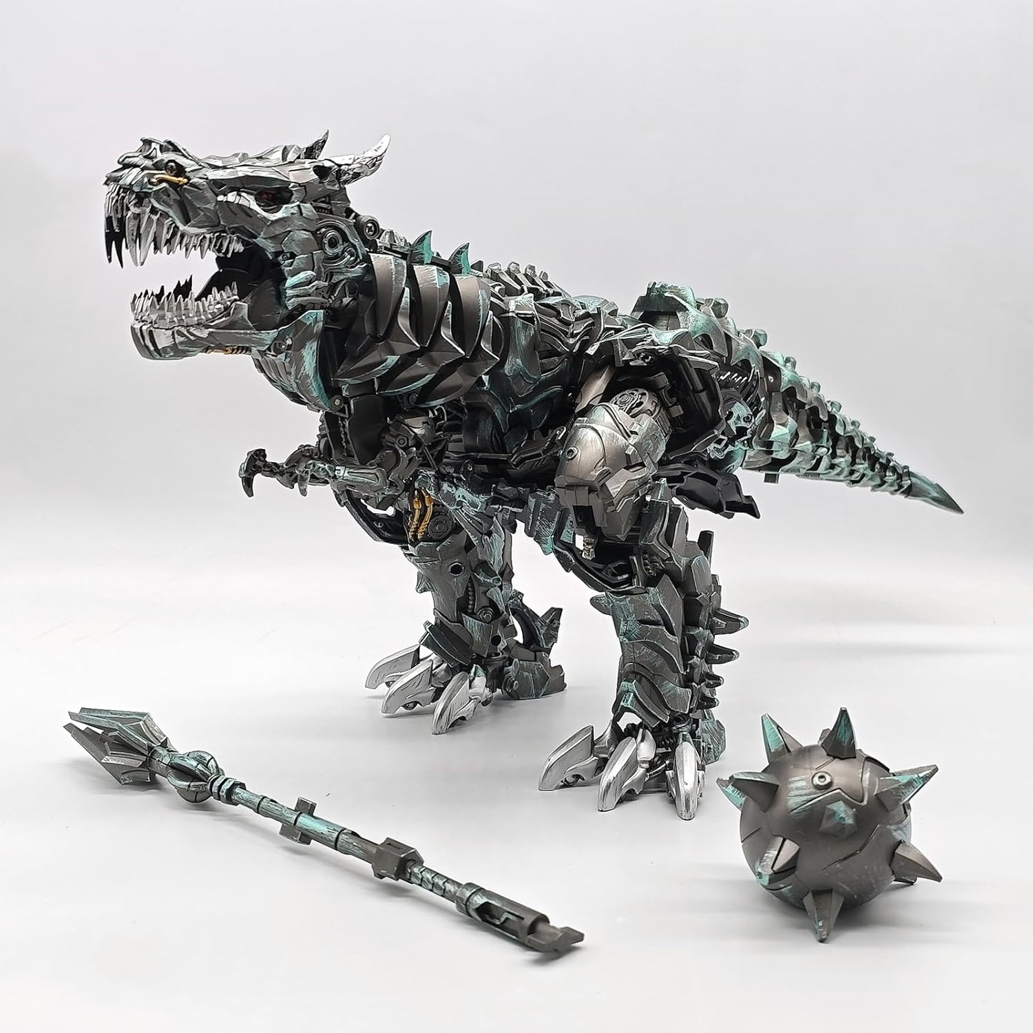 Deformation Robot Toys,Deformation Action Figure Toy 9.06 Inches Model Dinosaur Leader with Accessories for Kids Boys Gift