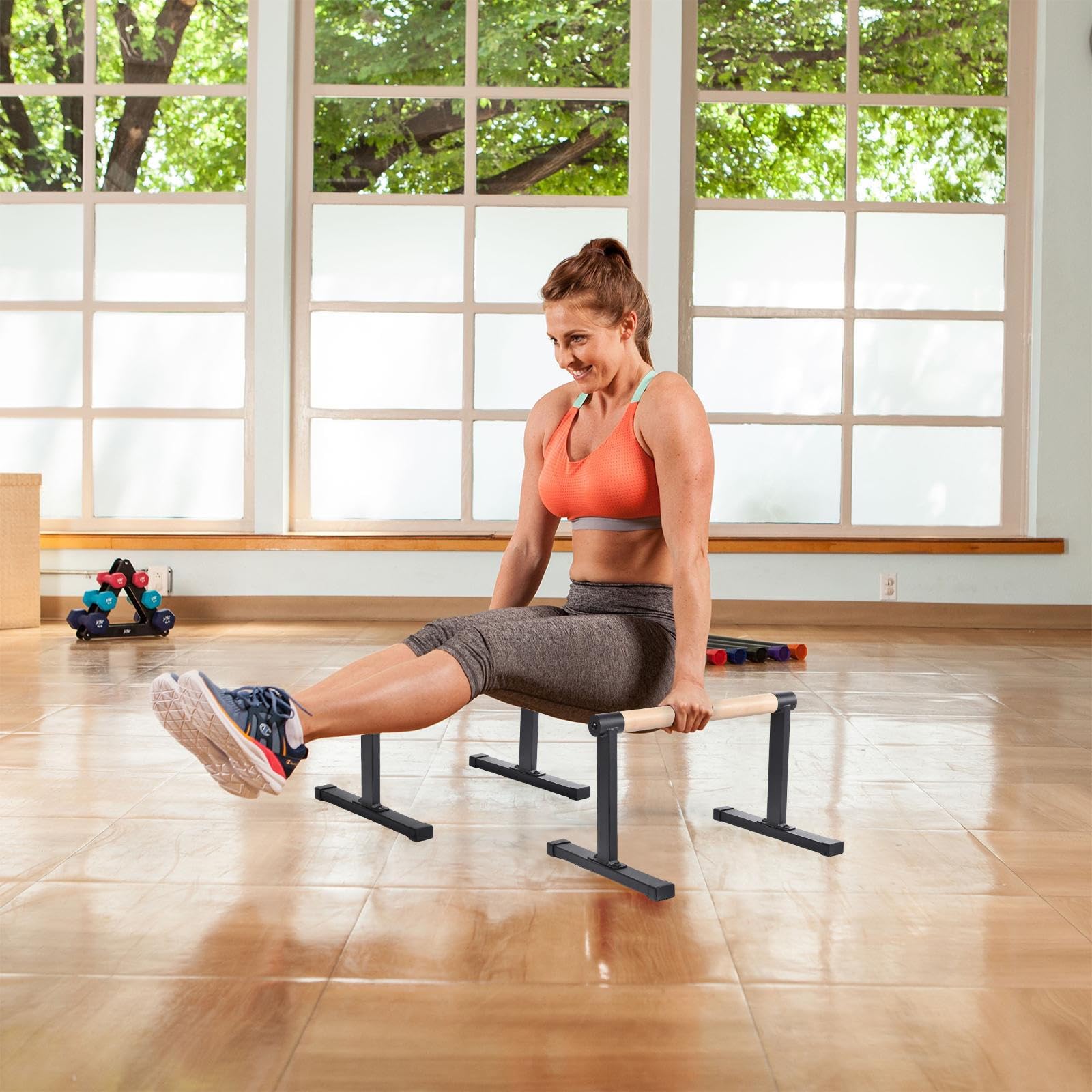 Parallettes, Parallettes Calisthenics, Holz Rutschfeste Liegestützgriffe, Calisthenics Griffe Für Handstand, L-Sit, Gymnastik Und Krafttraining, Liegestützgriffe Push-up Bars Für Calisthenic