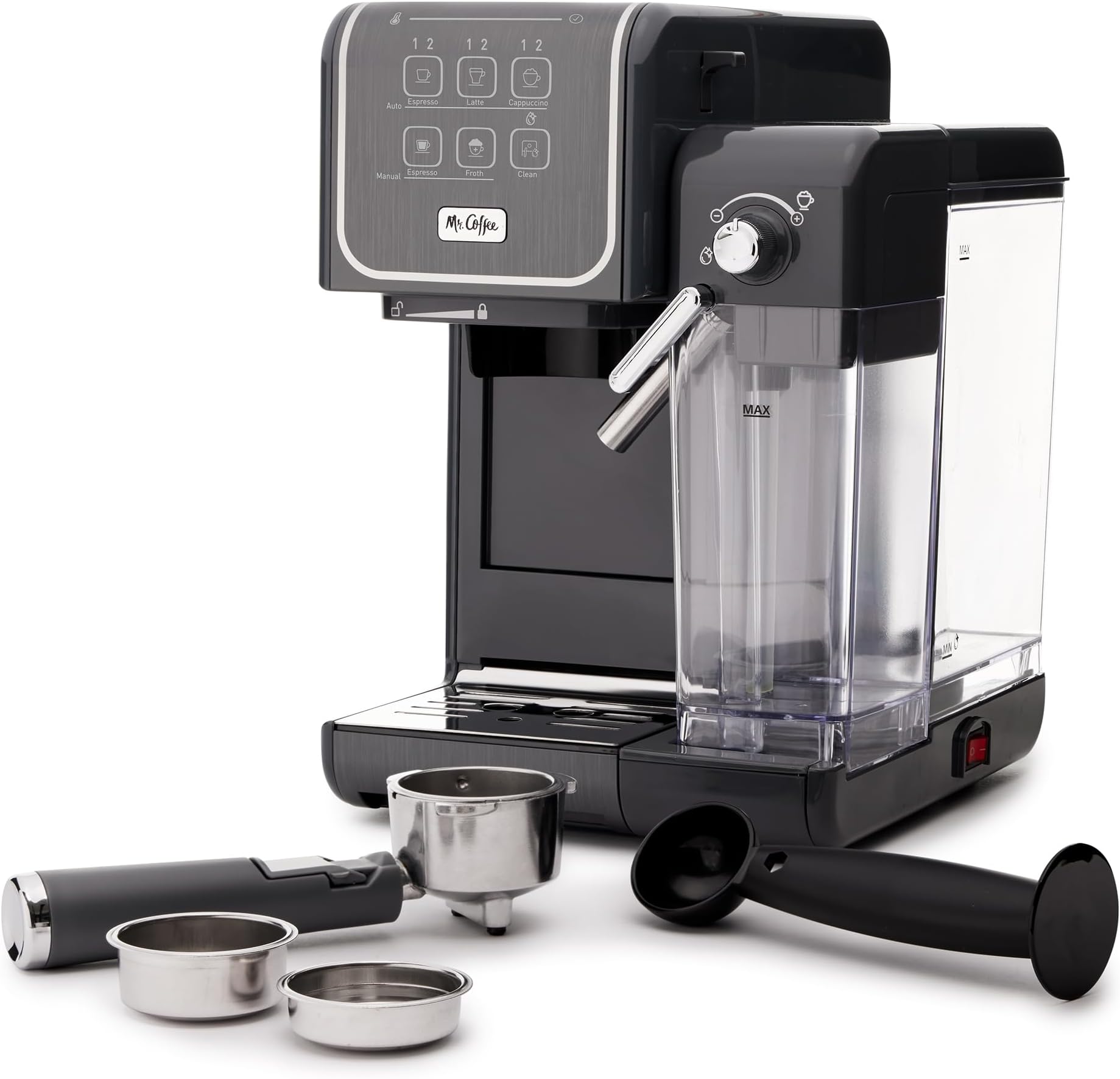 One-Touch CoffeeHouse+ Espresso, Cappuccino, and Latte Maker Home Coffee Machine with 19-Bar Italian Pump, and Milk Frother Ideal for Latte, Espresso, and Coffee Lovers