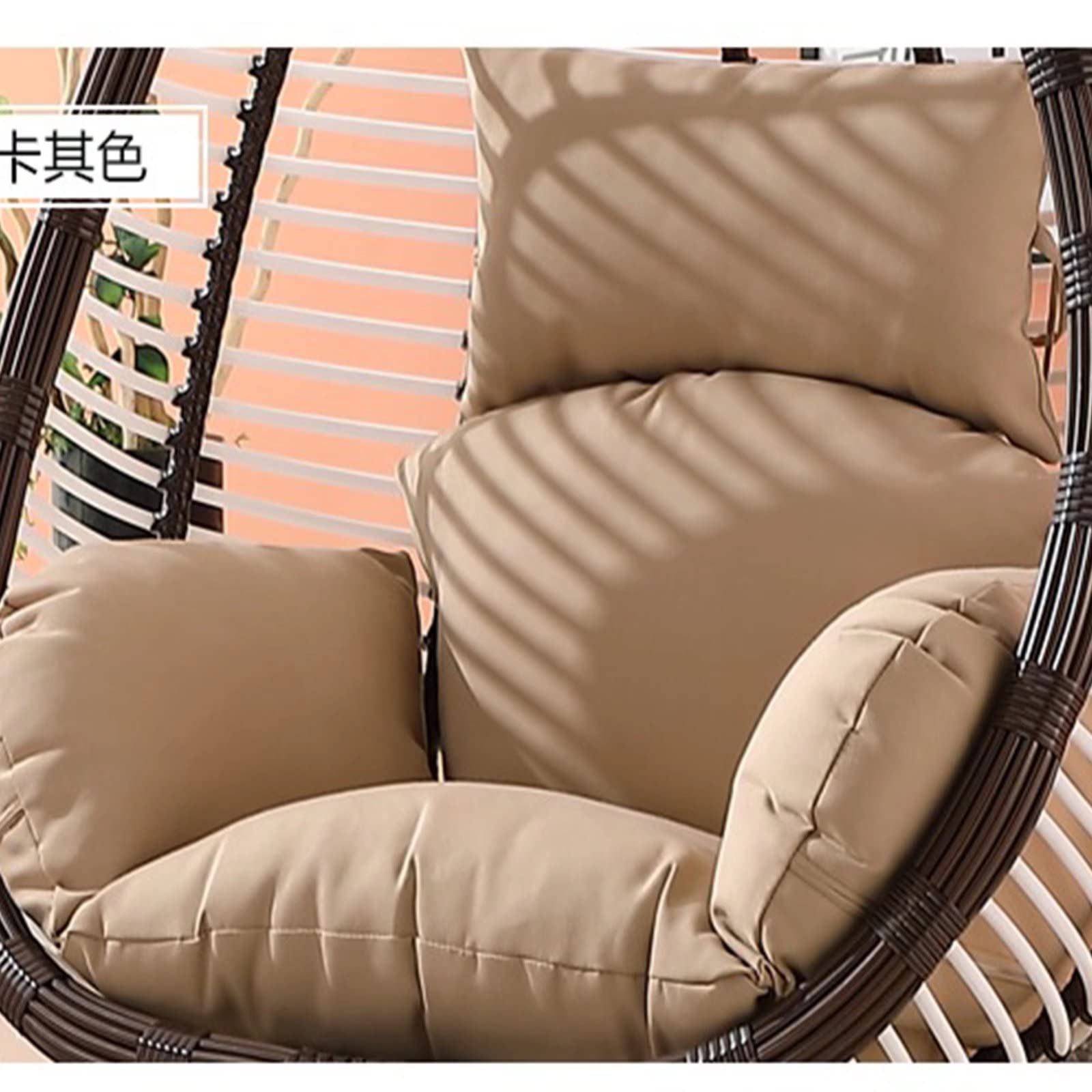 ERTsrhFD Hanging Chair Cushion Only, Swing Replacement, 8in Thick Anti-Deformation Hammock Cushions(Cream)