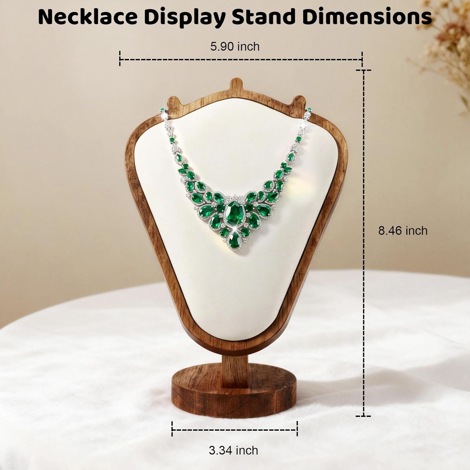 5 Pcs Linen Jewelry Display Bust Necklace Display Stand Necklace Mannequin Holder for Jewelry Selling Trade Shows (JTwhite-5cps)