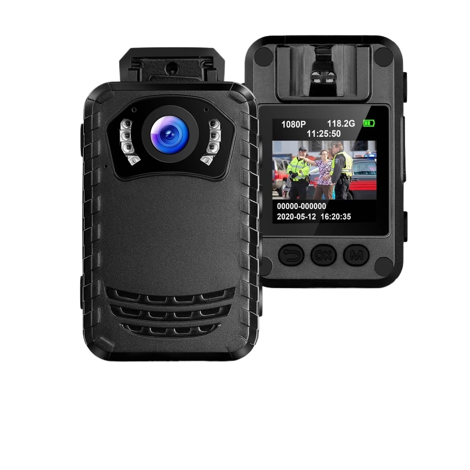 JVDDI Body Camera N9 Mini Body Camera Full HD 1296P Small Portable Night Vision Police Cameras Support 256G DVR Cam for Outdoor Recording(Camera 128GB)