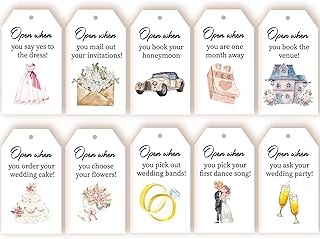 Funmemoir 50pcs Wedding Planning Wine Gift Tags Bridal Shower Tags with String Paper Hanging Labels for Bride to Be Bridal Shower Bachelorette Engagement Wedding Party Favors