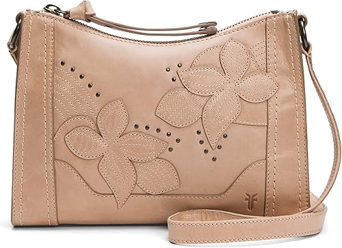 Frye Melissa - Bolso cruzado con cremallera floral con tachuelas
