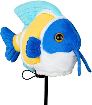Golf Blade Ping-type/Mid Mallet Putter/Hybrid Head Cover Elastci Closure Golf Club Protector Cute Angelfish