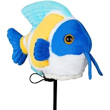 Golf Blade Ping-type/Mid Mallet Putter/Hybrid Head Cover Elastci Closure Golf Club Protector Cute Angelfish