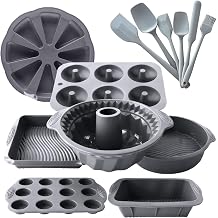 13 Pcs Silicone Baking Tray Set,for Cakes,Bread and Cupcakes,with Spoon Set