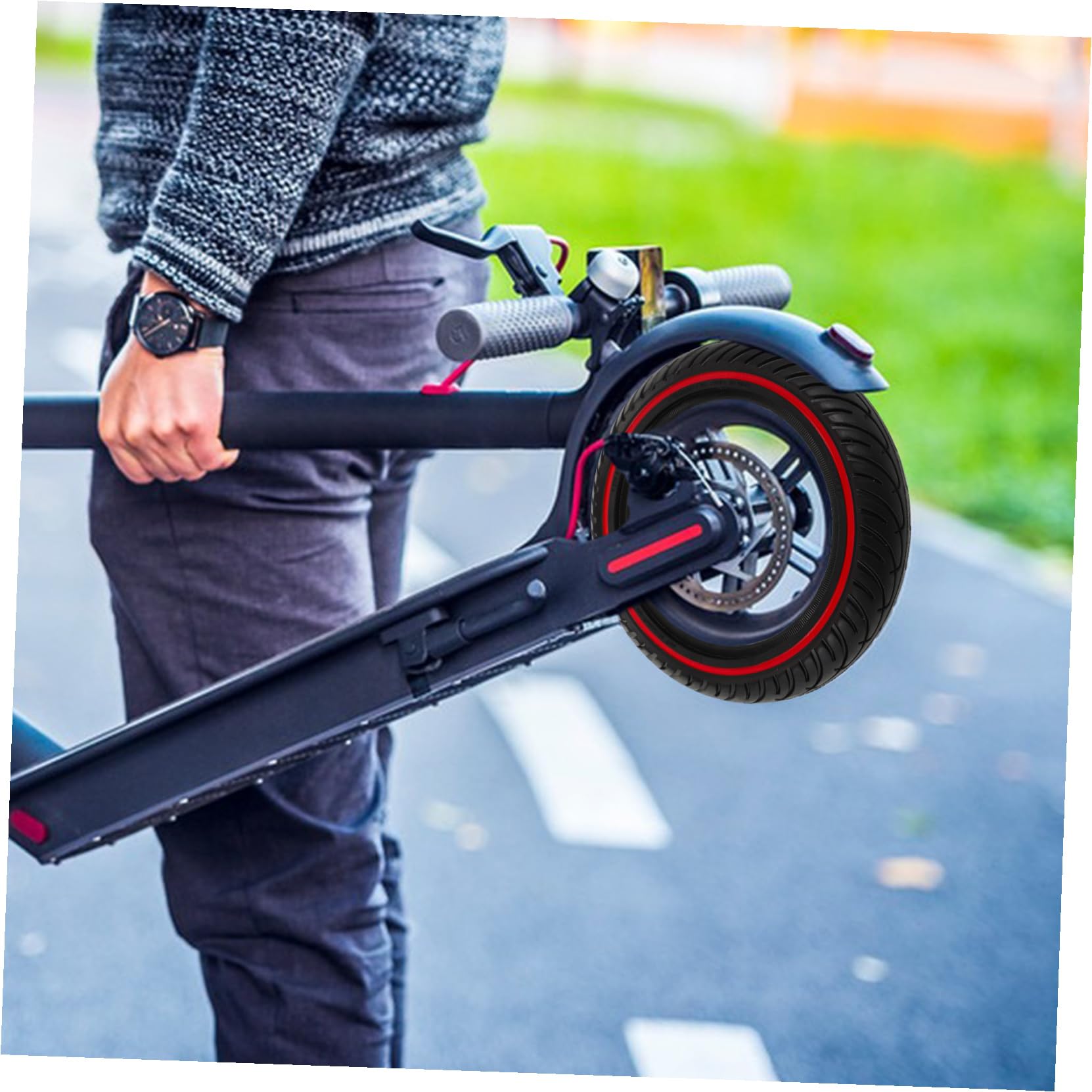 Cabilock Roue de Trottinette PU Pneu Alvéolé de Rechange pour Trottinette Électrique Pneu Increvable