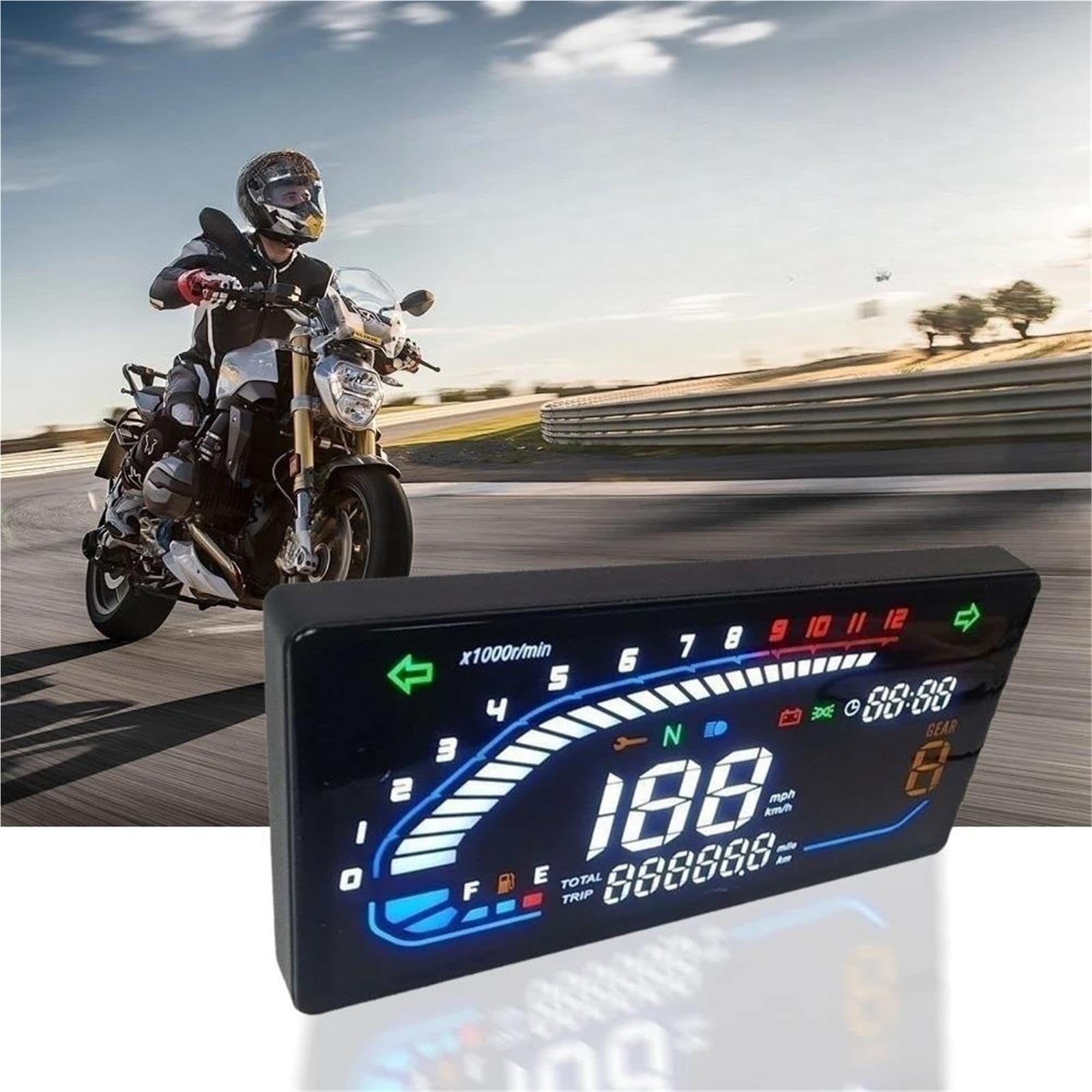 moto Medidor distancia Instrumento Tablero De Motocicleta