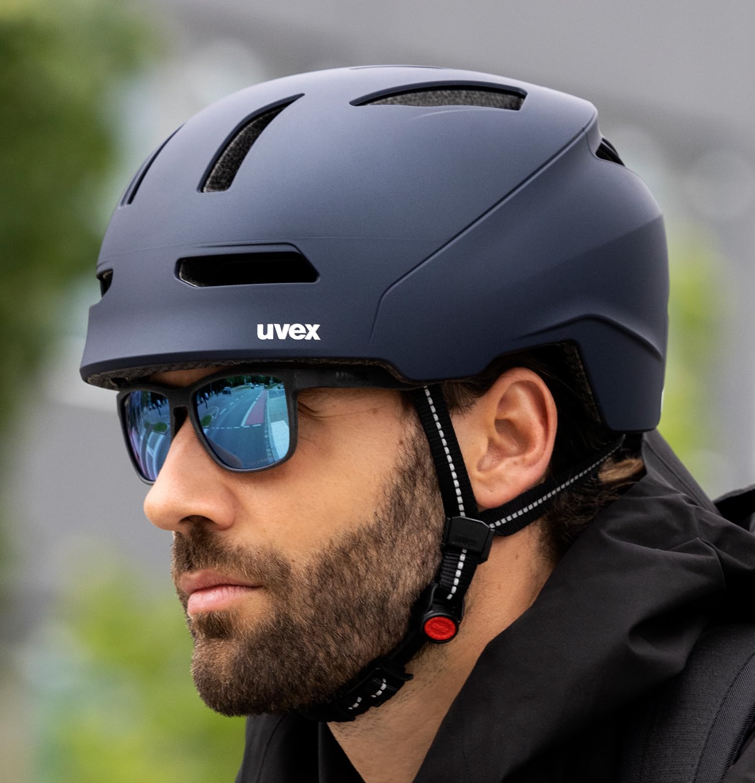 Bicicleta Urbana Casco Urbano Uvex Con LED Ajuste Personalizado