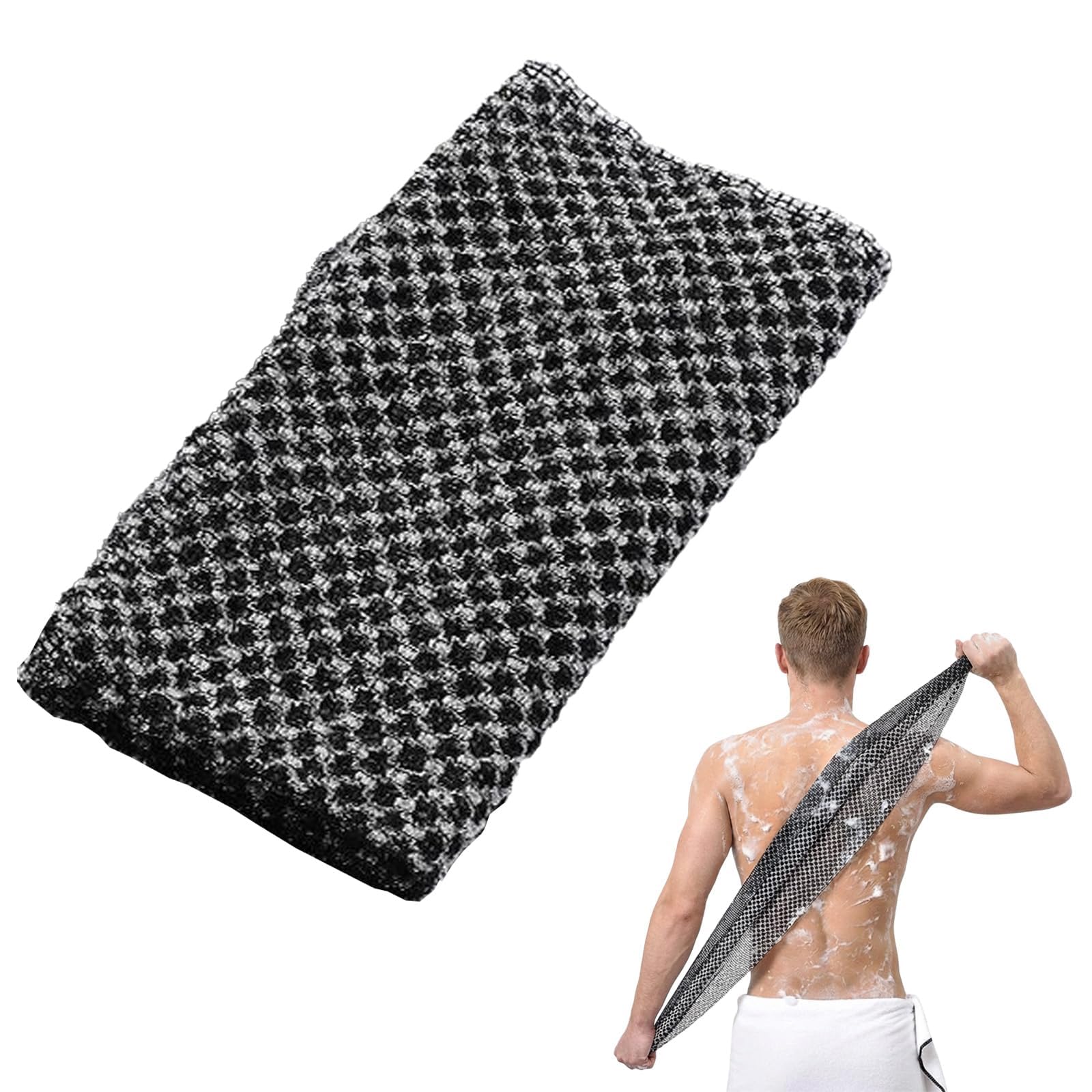 Serviette exfoliante Ecovia Reiteag, accessoire de douche haut de gamme en fibres de bambou