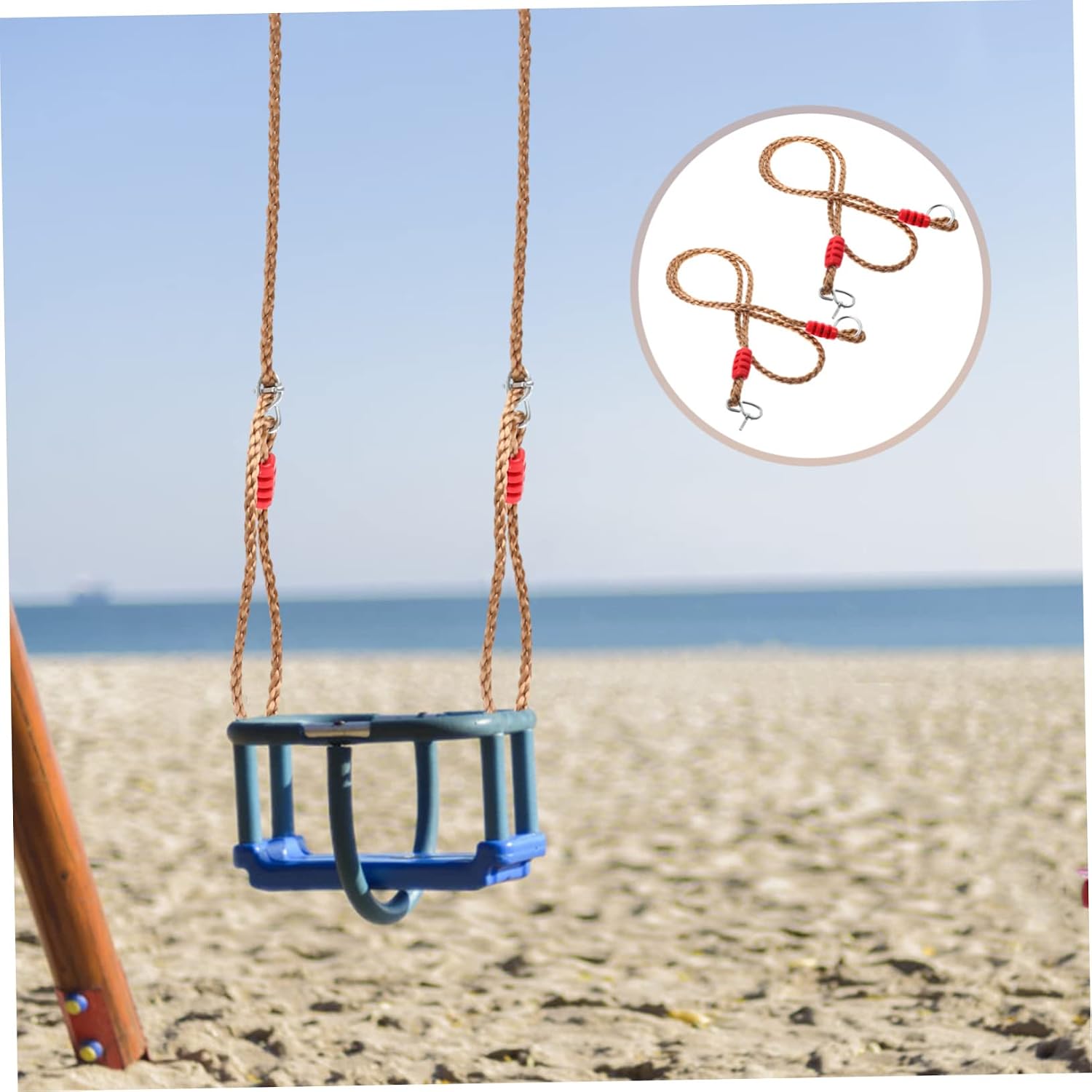VICASKY 2pcs Adjustable Tree Swing Hanging Rope Nylon Swing Ropes Hooks for Nylon Outdoor Hammock Straps
