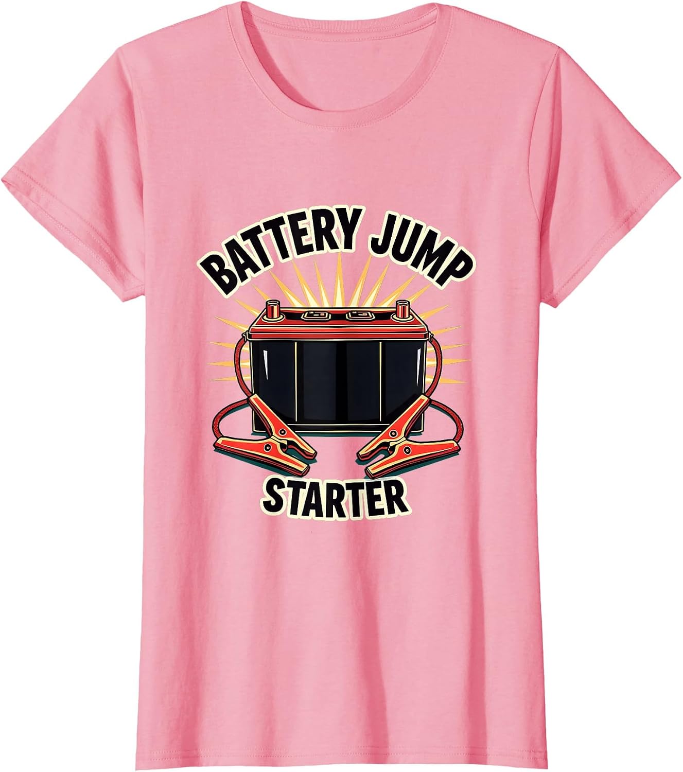 Battery Jump Starter Graphic Design T-Shirt