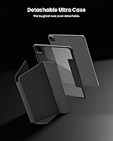 Vista 3 de tomtoc Funda para iPad Pro ultra desmontable para iPad Pro de 11 pulgadas de 4ª/3ª generación (M2 y M1), funda protectora con protectores de bolsa