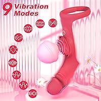 Vista 3 de Vibrador de dedo para adultos, juguetes sexuales - Vibrador de punto G, estimulador de clítoris, juguete de rosa con 9 potentes modos de vibración