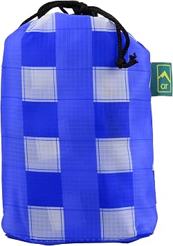 AR Adventure Ready Windproof Picnic Table Cover - Blue Gingham | Fast & Easy Setup, Durable & Easy to Clean, Secure & Adjustable, Fits Most Standard Picnic Tables, For Camping & Backpacking
