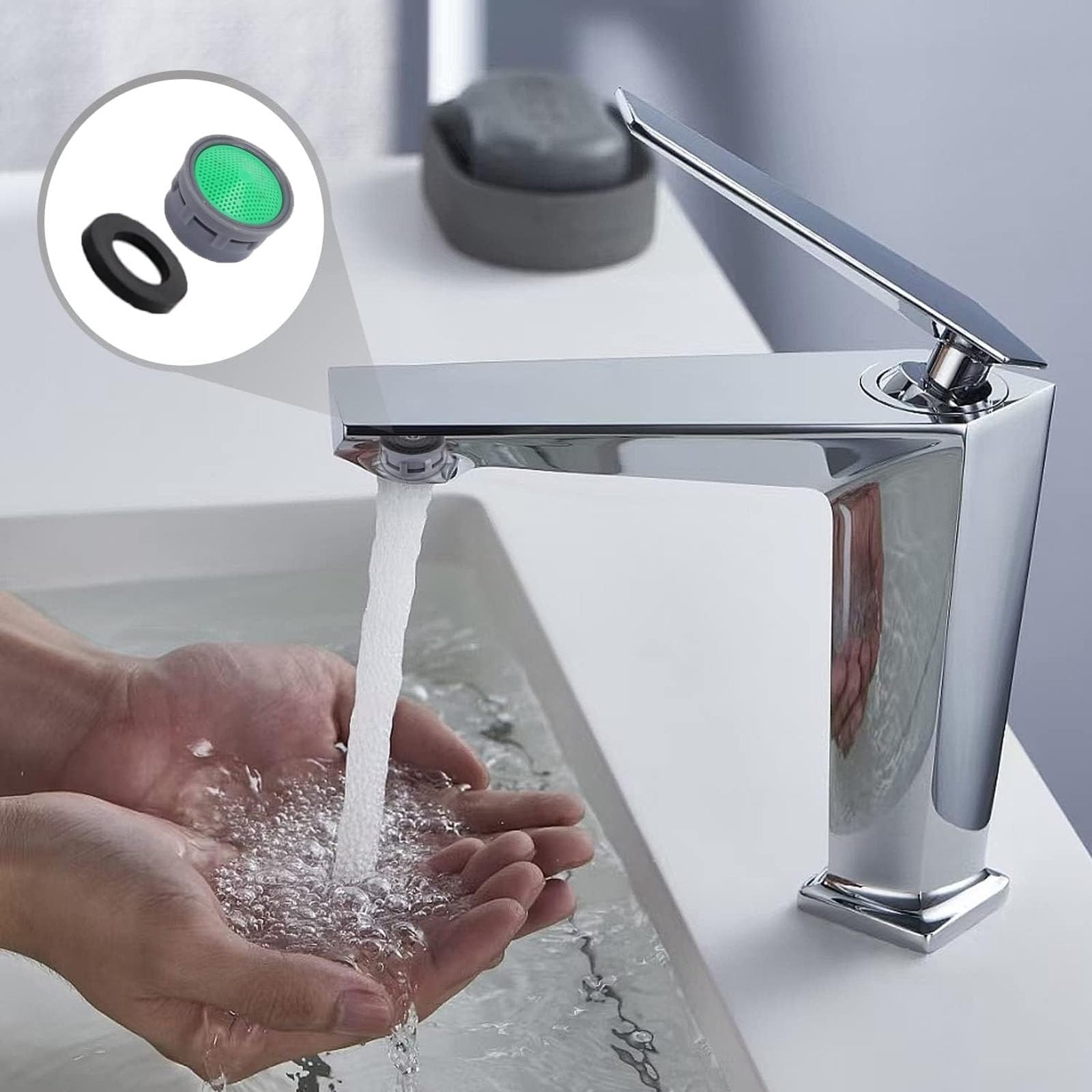 LMOGWL 20 Pieces Faucet Filter with 20 Seals, Faucet Aerator, tap Water Filter Plug, Bathroom Accessories - Image 4