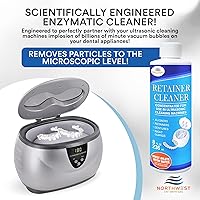 Vista 3 de NORTHWEST ENTERPRISES Solución limpiadora de retenedores ultrasónicos, concentrado para máquinas ultrasónicas, limpia protectores bucales