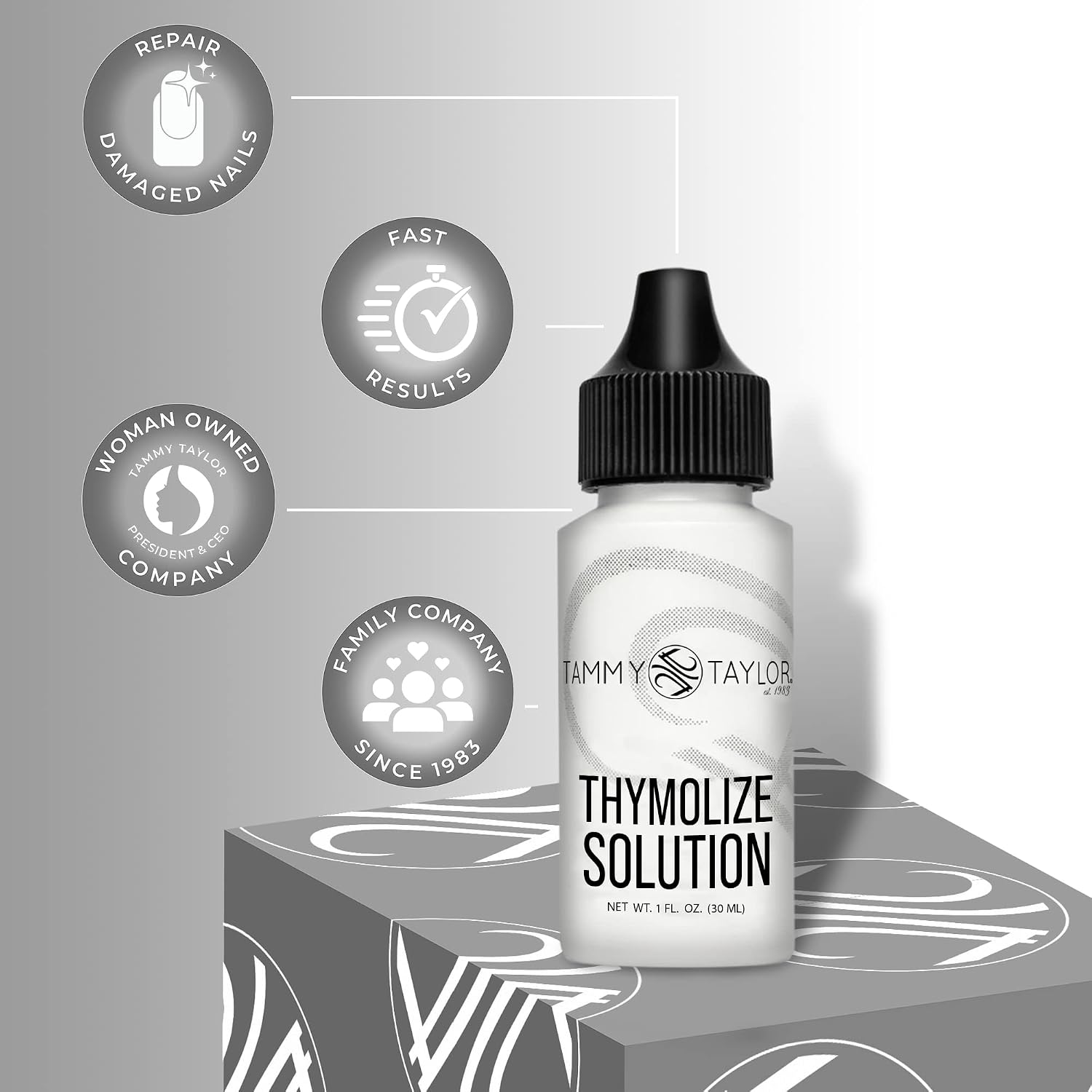 Tammy Taylor Thymolize Solution | Healthy Fingernail & Toenail Care | Extra Strength Liquid Drops Treatment | Helps Repair Nails to Grow Stronger & Healthier | Pair With No-Cure Nail Lacquer | 4 Pack
