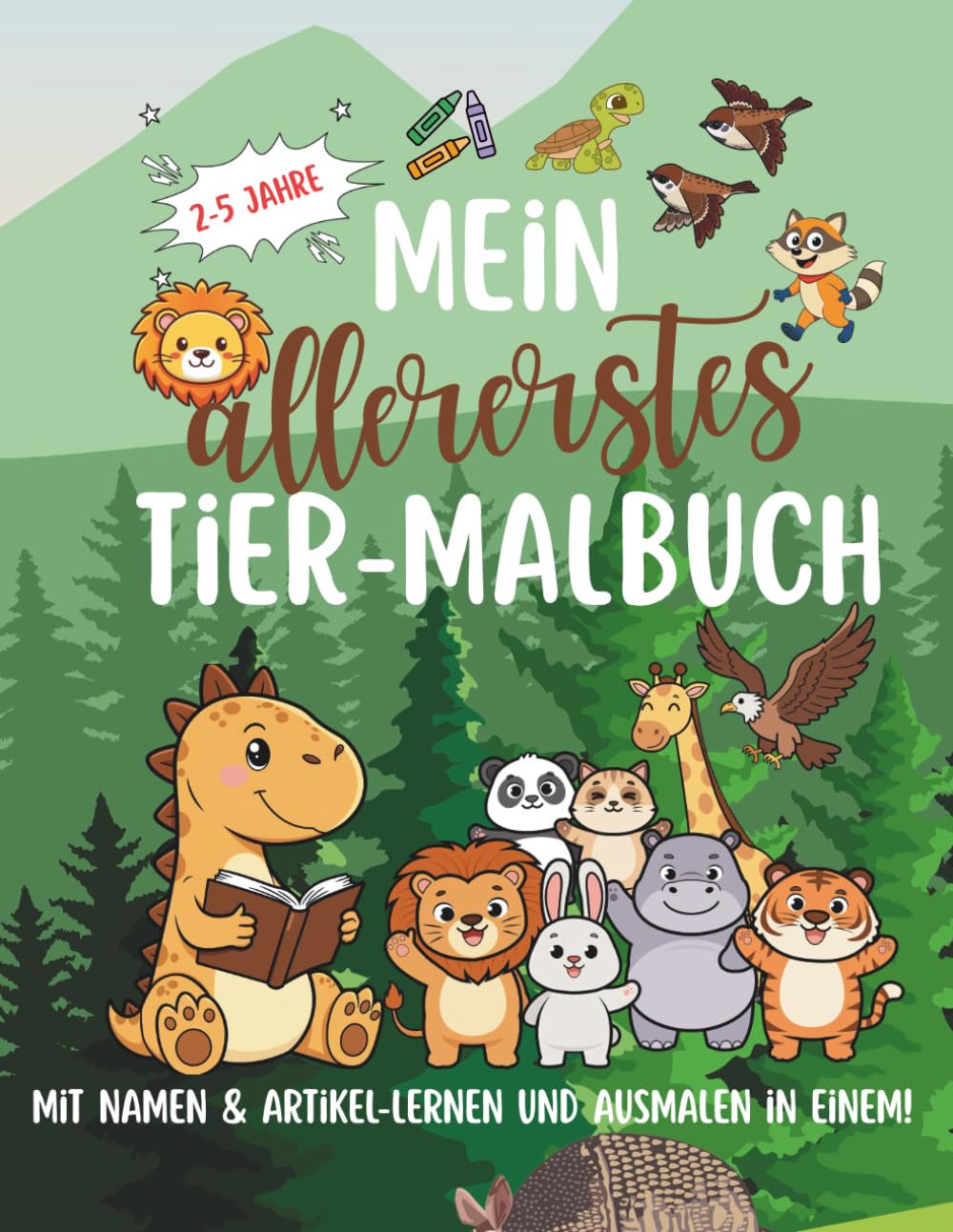Tier-Malbuch für Kinder: Ab 2 Jahren