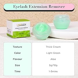 LASHVIEW Eyelash Extension Remover Cream, Light Aloe Flavor, Professional Adhesive Remover for Salon, 10g