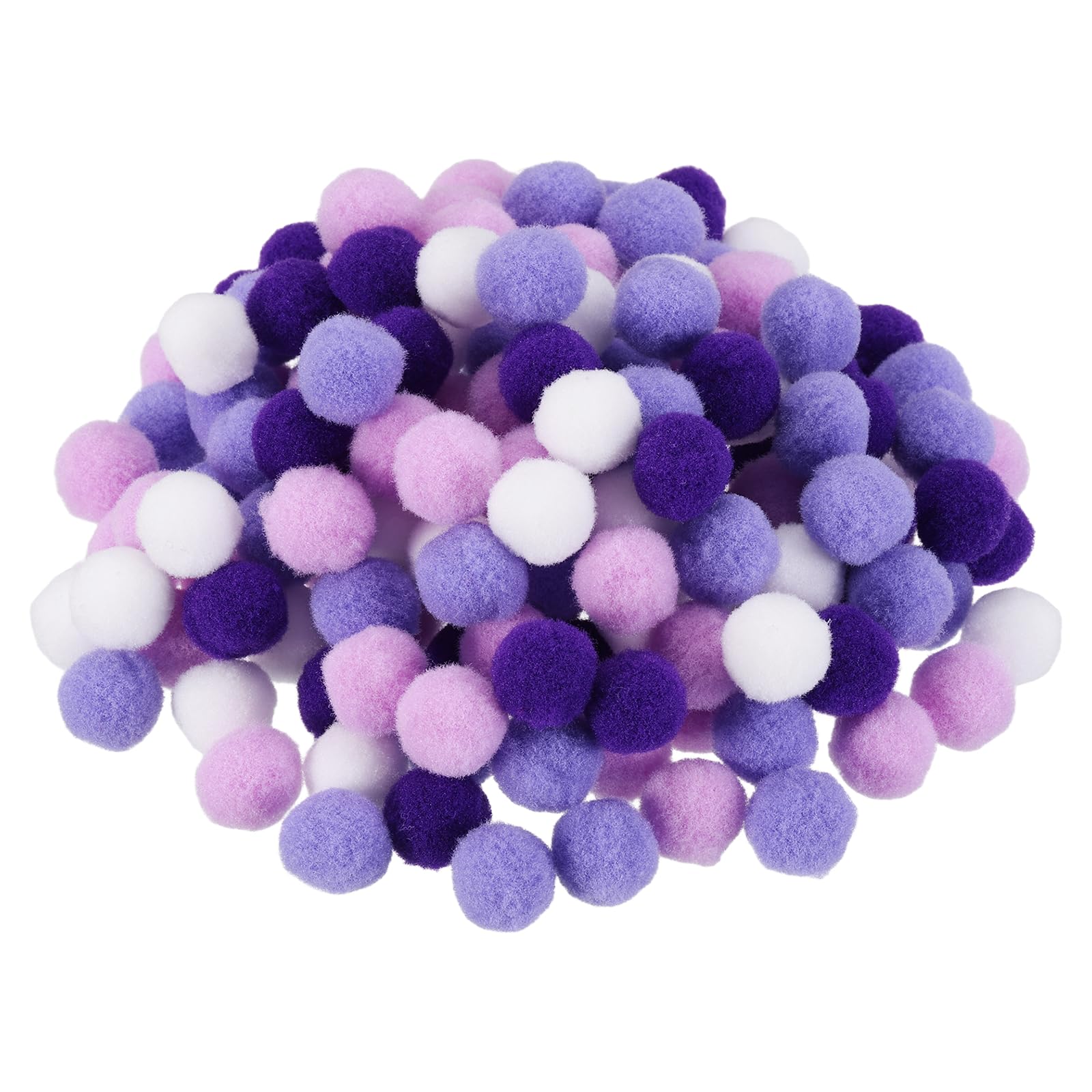 PATIKIL 0.6inch Pom Poms for Crafts, 150Pcs High Elastic Fuzzy Pastel Balls for Art Supplies DIY Creative Craft Material Handicraft Decorations, Purple Tone โ image 1