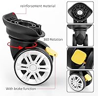 Vista 5 de Maleta de equipaje Ruedas Maletas de viaje Ruedas izquierda y derecha Rotación de 360 grados