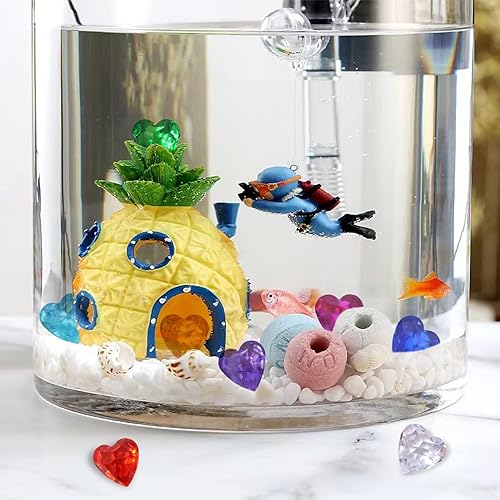 Miniatura 5 de Honbay 20 gemas de diamante acrílico en forma de corazón de gran tamaño de 1.575 in, gemas de tesoro de cristal de imitación acrílicas, para