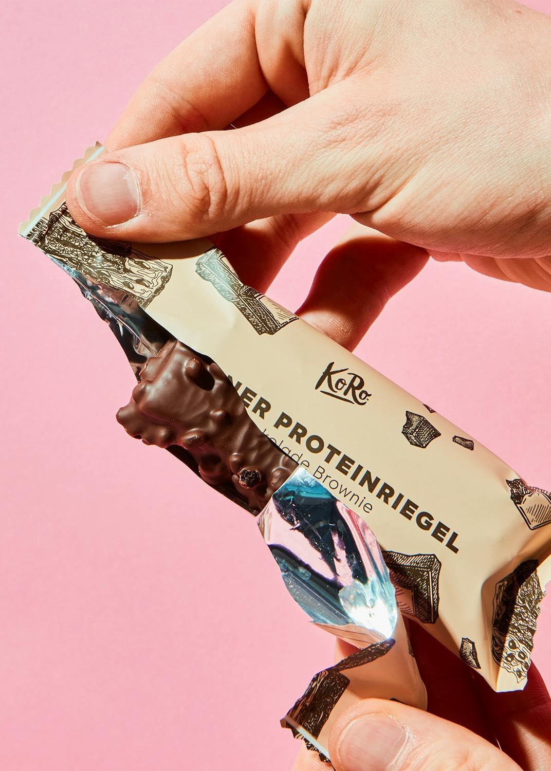 KoRo - Barretta proteica vegan chocolate brownie | 15 x 55 g