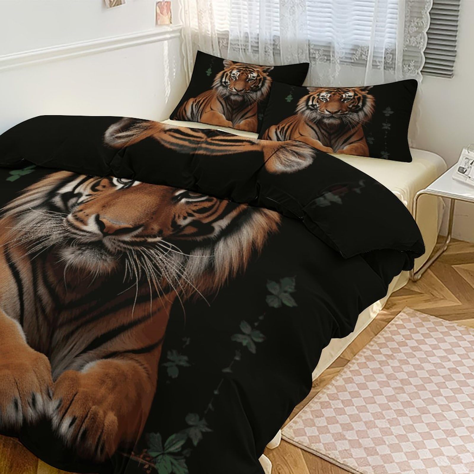 Parure de lit tigre pour grand lit : transformez votre chambre d'hôtel ou de maison